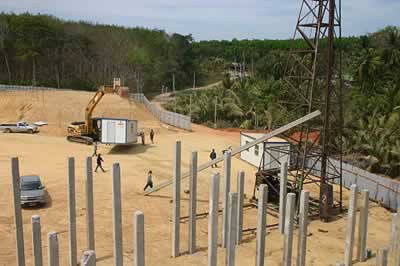 Piling in progress at Grove Gardens