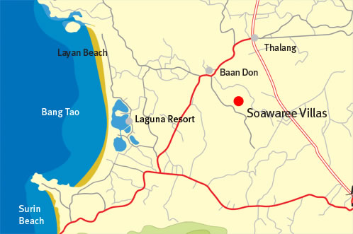 Soawaree Villas Location Map